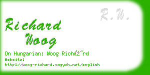 richard woog business card